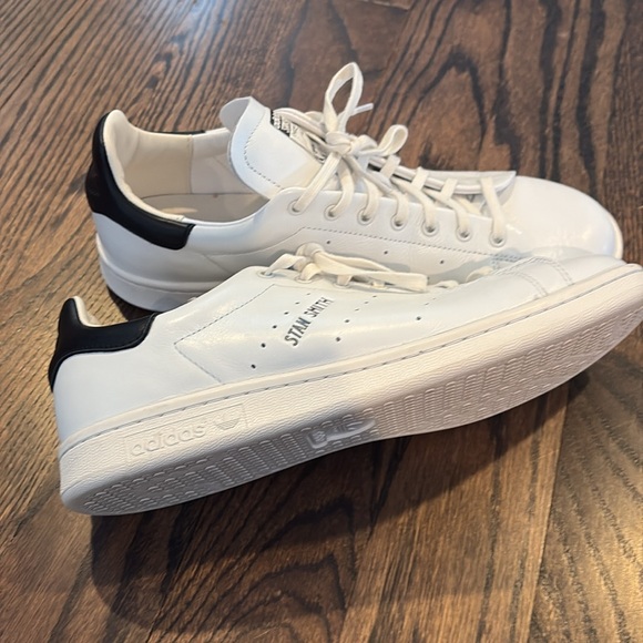 Adidas Stan Smith White and Black Men's Shoes - Picture 9 of 10